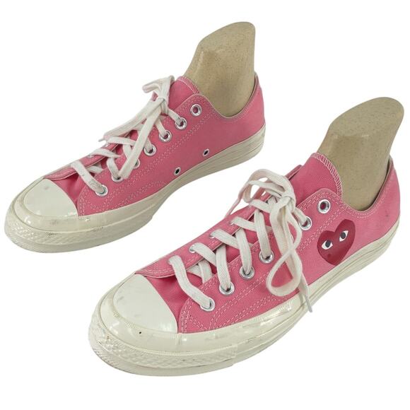 Comme des Garçons play x Converse Shoes - Comme des Garçons Play x Converse Pink Canvas Low Top Sneakers Women’s Size 10.5